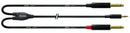 Cordial 3m 3,5 mm stereoplugi/2 x 6,3 mm monoplugi Y-kaapeli