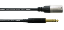 Cordial ESSENTIALS laitekaapelit, XLR-uros / ¼'' stereoplugi 6m